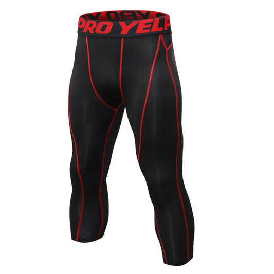 3/4 Running Compression Pants For Men