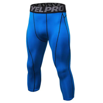 3/4 Running Compression Pants For Men