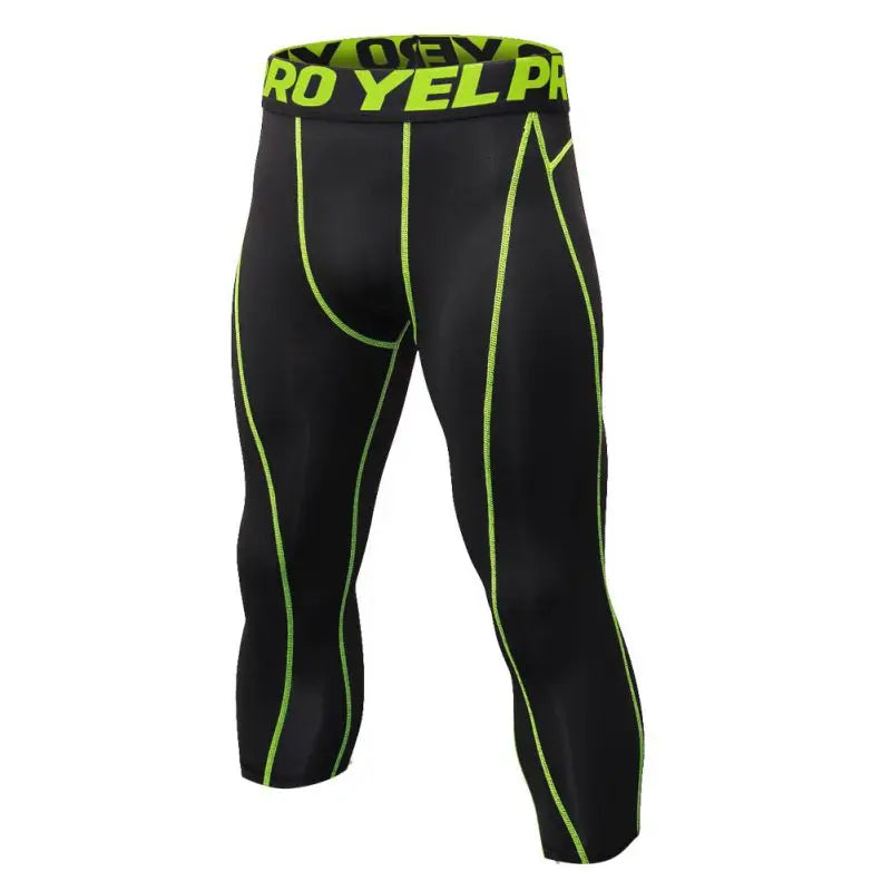 3/4 Running Compression Pants For Men