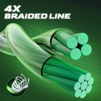 HANDING X4 X8 Blast Braided Fishing Line Super Thin and Strong PE Line HyperOSi® Coating Technology Abrasion Resistant Line