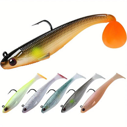 TRUSCEND Pre-Rigged Soft Fishing Lures,